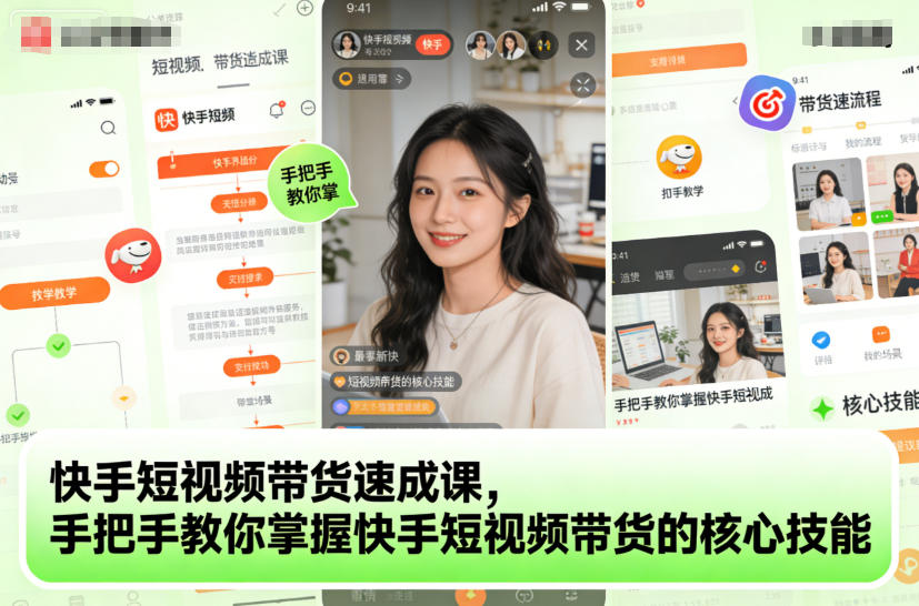 快手短视频带货速成课，手把手教你掌握快手短视频带货的核心技能-赚客网赚